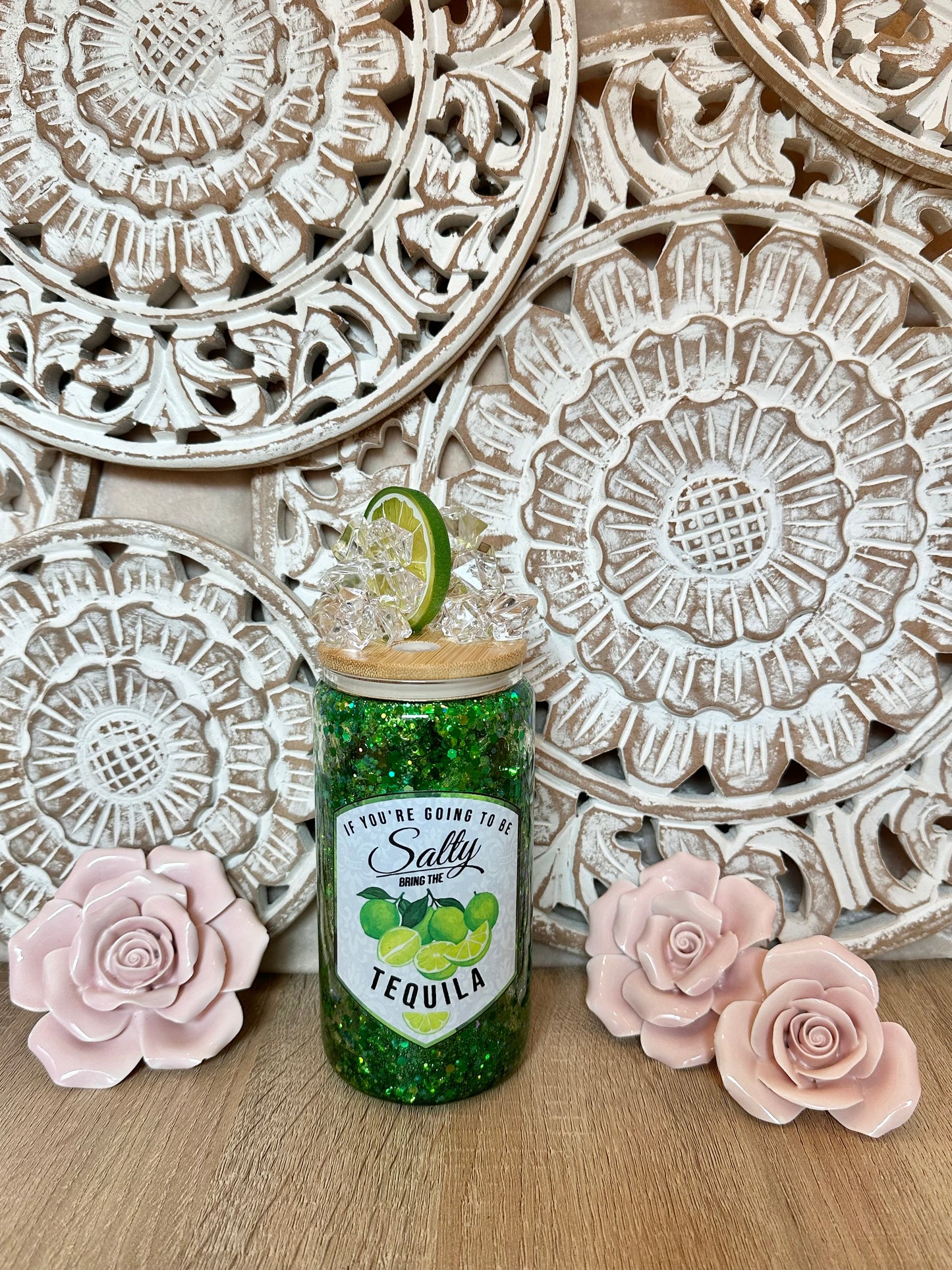 Tequila Glitter Snow Globe