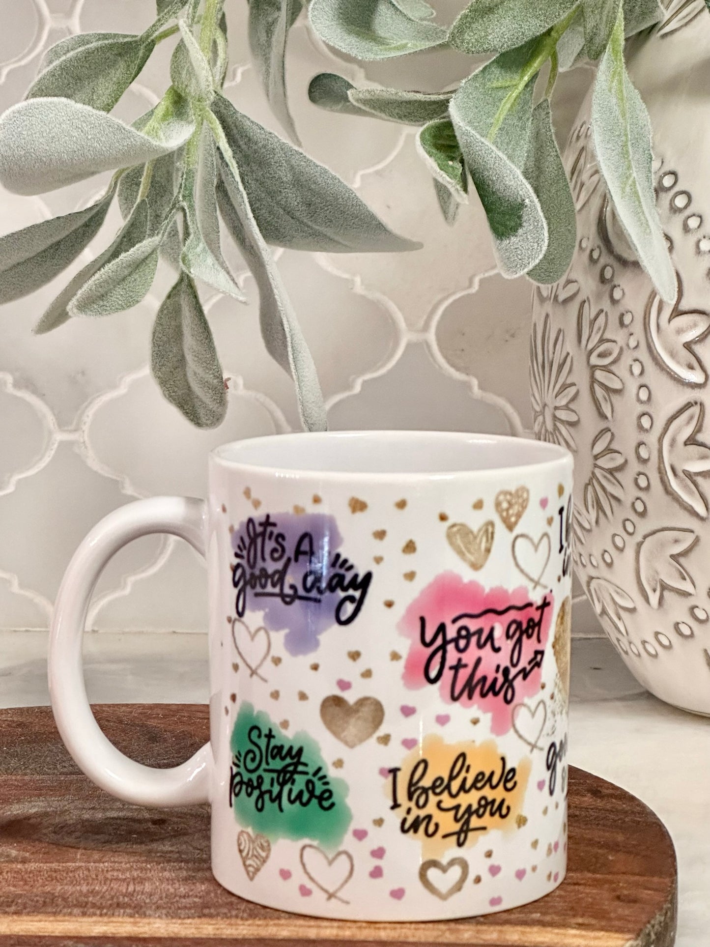 Hearts Inspirational Quotes Mug