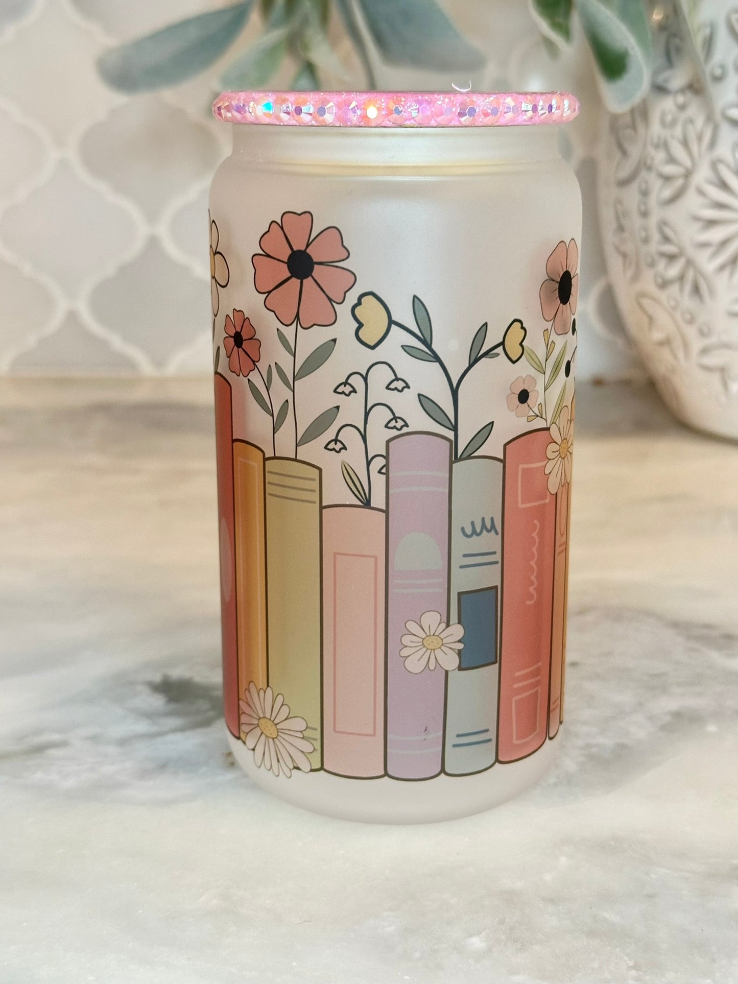 Book Lover Glass Can