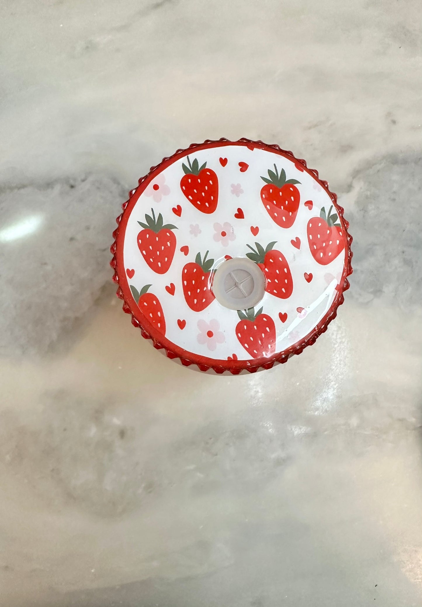 Strawberry Glass Can