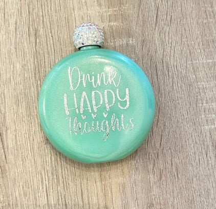Drink Happy Thoughts Flask