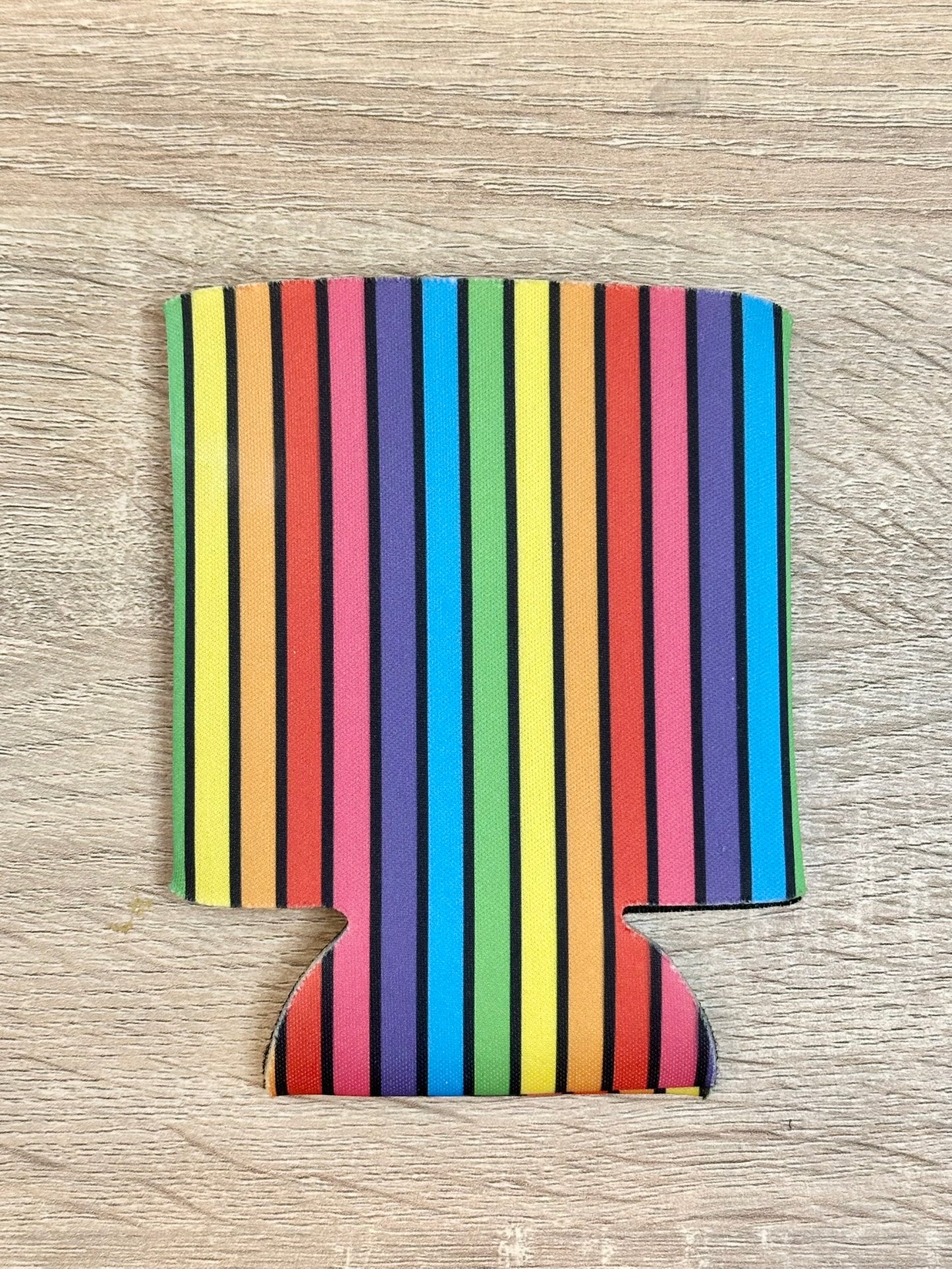 Rainbow Stripes Can Cooler