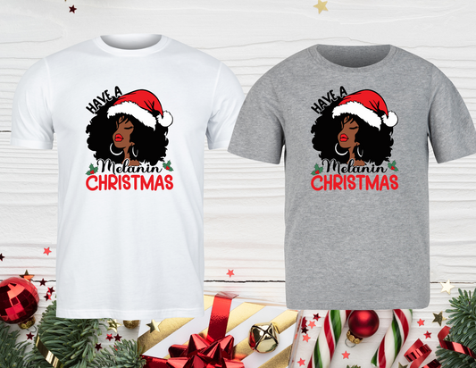 Melanin Christmas Shirt