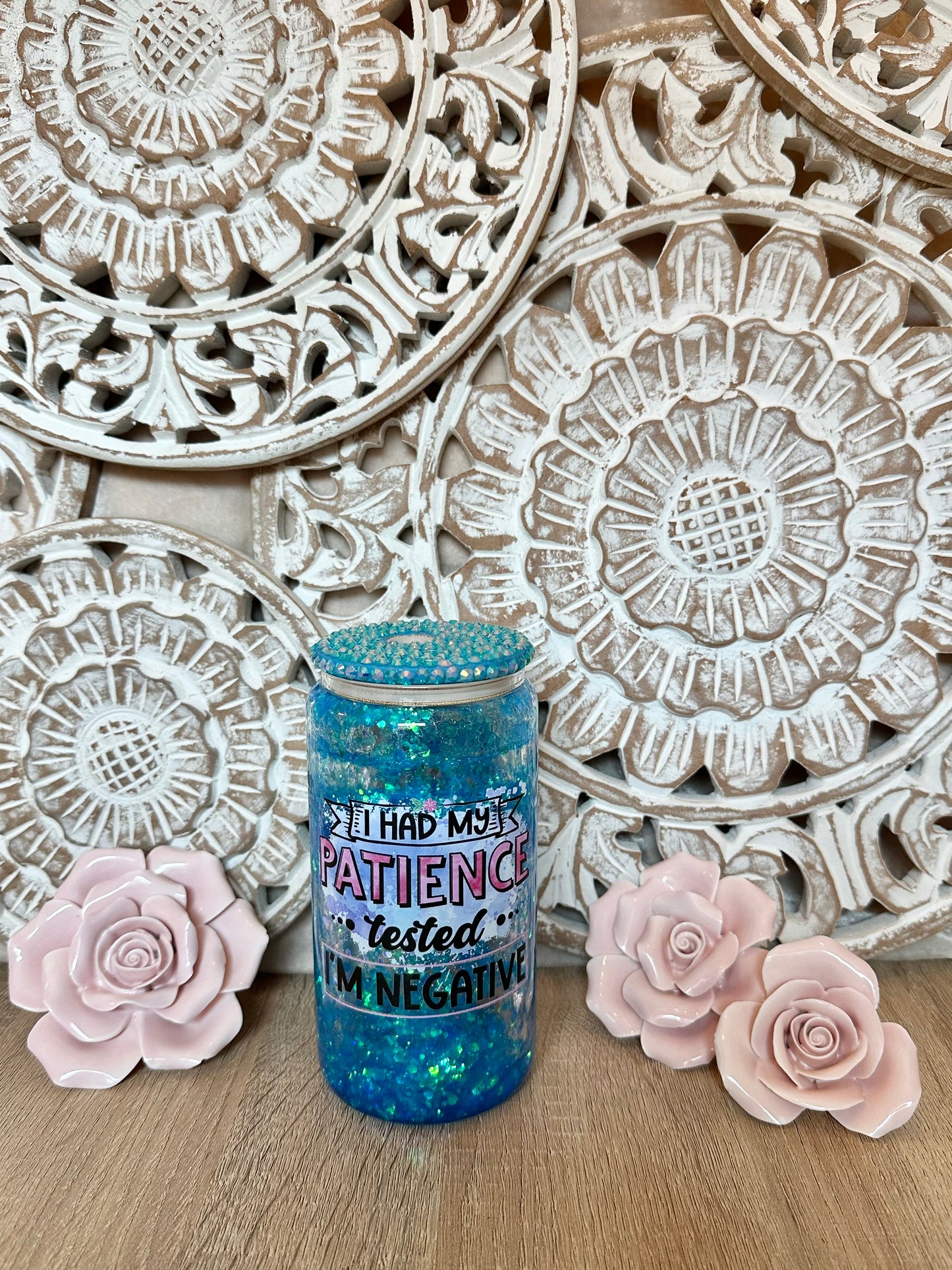 Patience Glitter Snow Globe