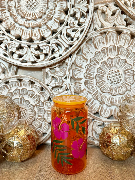 Monstera Leave Glass Can