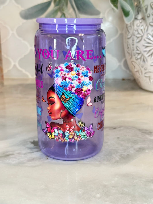 Christian Affirmation Glass Can
