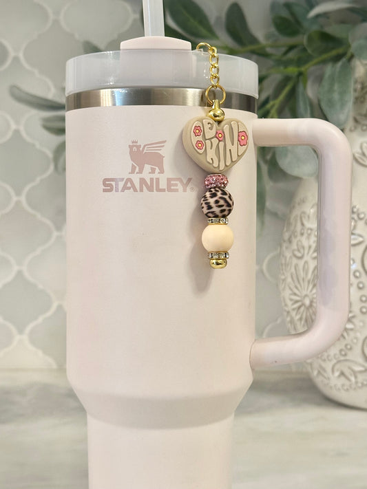 Be Kind Straw Charm