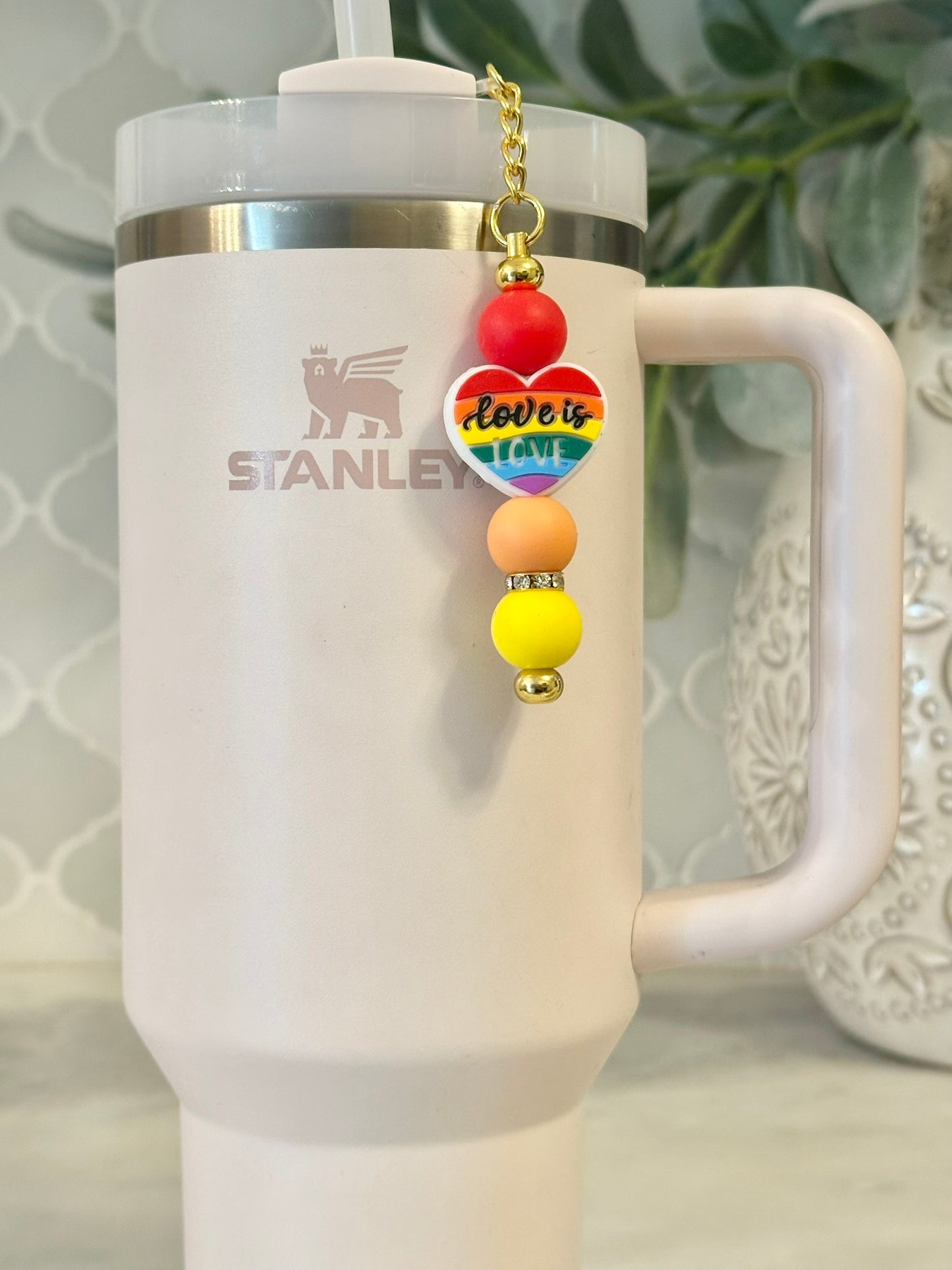 Love is Love Straw Charm