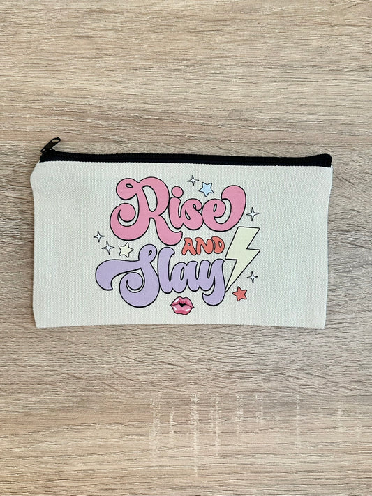 Rise & Slay Canvas Pouch