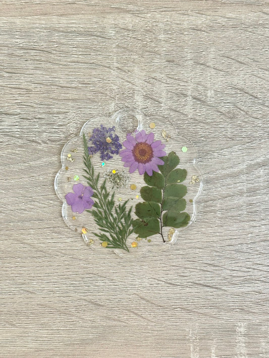Purple Dried Flowers Stanley Lid Topper