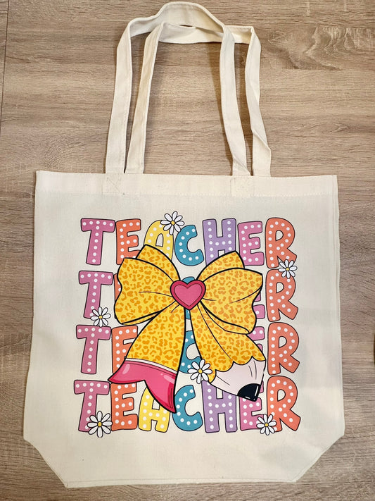 Teacher Canvas Tote