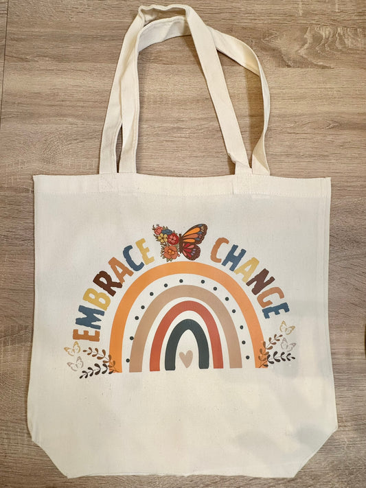 Embrace Change Canvas Tote