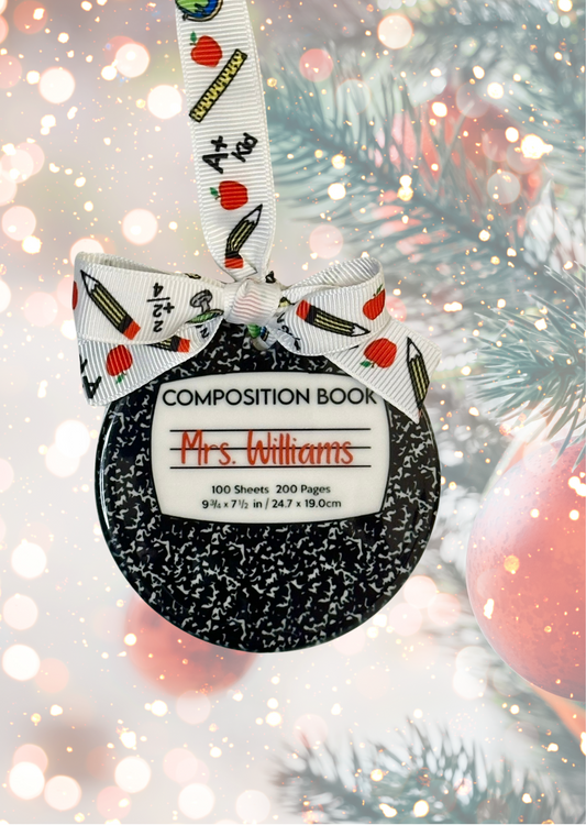 Composition Book Ornament